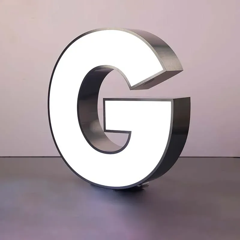 Salon channel letters elegant mirror finish sign
